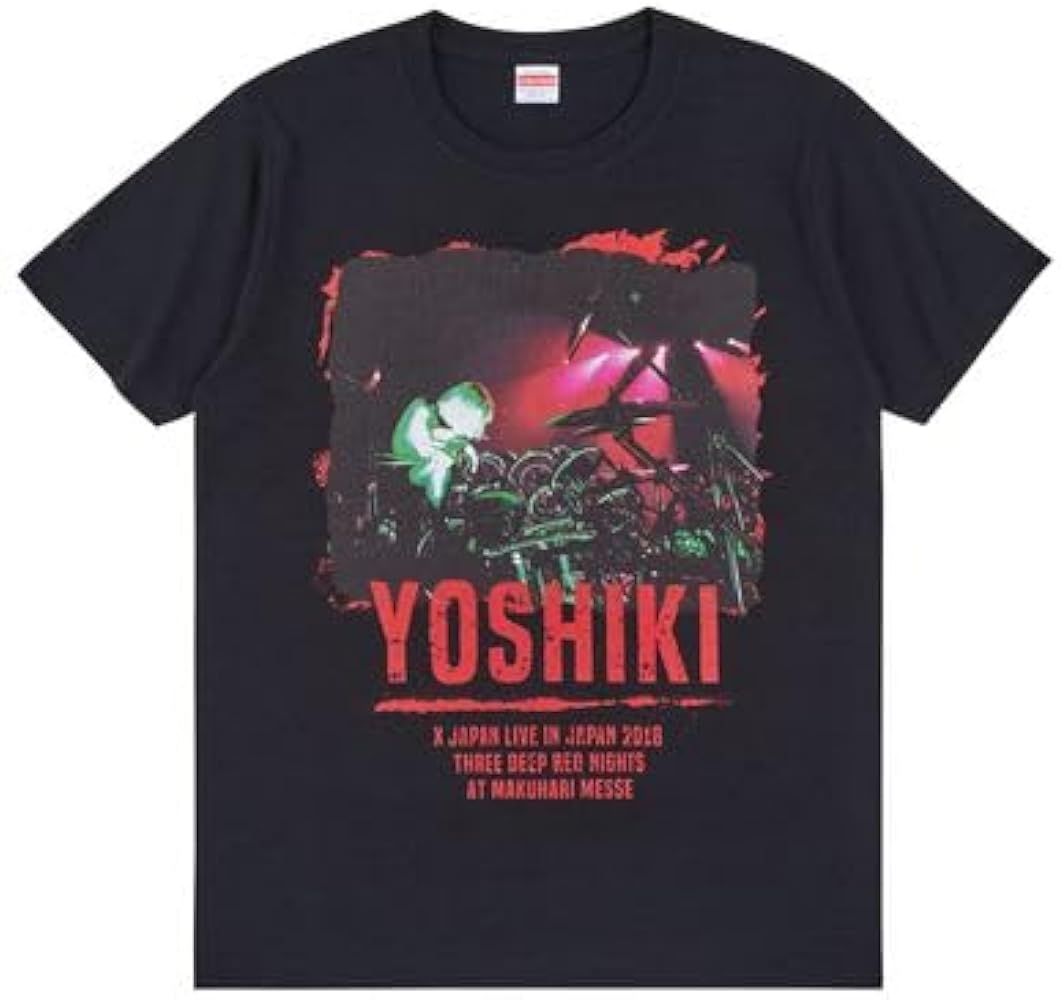 YOSHIKI TシャツA XL 紅に染まった夜 黒ブラック Amazon | X JAPAN 2018 紅に染まった夜 MAKUHARI MESSE 3DAYS