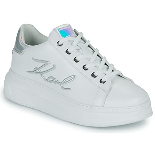 Karl Lagerfeld Kapri Signa Lace Womens White/Iridescent Trainers-UK 6 / EU 39
