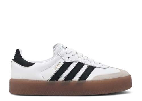 Image of adidas Sambae Women's Shoes, Cloud White /Core Black /Gold Metallic, Size 10.5