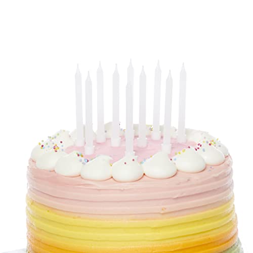 Amscan 9911945 Stnd Candle White- 10 Pack, 6 cm