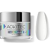 Aokitec White Acrylic Powder for Nails, Professional Acrylic Nail Powder,Lasting Acrylic Powder f...