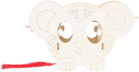 Totority 1pc Tiger Lantern Wood Hanging Lamp Chinese Zodiac Jack- O- Lantern Hanging Lantern Decoration Birthday Gifts Lantern Decorative Christmas 2022 Decor Kids Child Wooden Decorations