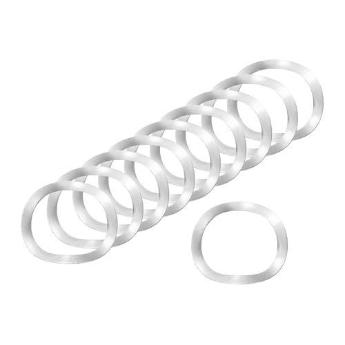 uxcell Wave Spring Washer, 20Pcs 0.98"x0.75"x0.01" (ODxIDxT) - 304 Stainless Steel Curved Washer for Screw Bolt, Wave Washers Gaskets for Machinery (Silver)
