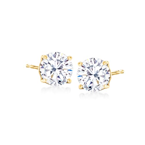 Ross-Simons Yellow Gold CZ Studs