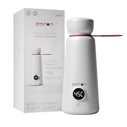 Image of Promom Portable Milk Warmer for Baby | 2-in-1 Bottle & SS Flask Compatible | Heats 120ml in 3 Minutes | Precise Warming | Multiple Temp