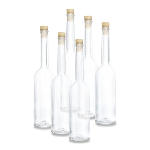 6 kleine Glasflaschen mit Korken – Mini Glasflaschen 200 ml...