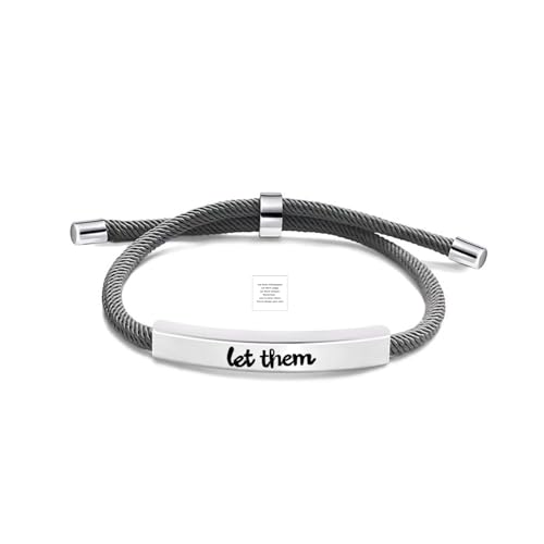 Image of Let Them Bracelets Self Worth Motivational Engraving Bracelets To Sorority Sisters Best Friends Inspirational Friendship Bracelets