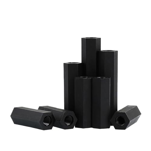 Entretoise hexagonale en nylon noir M4 x 40 mm pour assemblage de cartes de circuits imprimés
