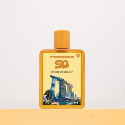 Street Origins Singapore Proper (Mars) Eau de Parfum for Men – 75ml Luxury Niche Cologne – Spicy Fruity Leather Oud Scent with Black Pepper, Bergamot, Apple, Leather, Tonka & Oud