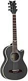 Ortega Traveler Serie, Akustik Shortscale Gitarre,schwarz, NL-WALKER-BK