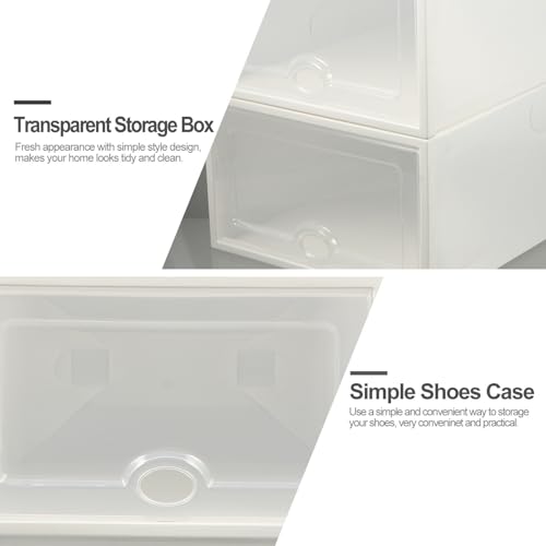 Boîtes de rangement BETOOKY pour chaussures blanches style simple - 4