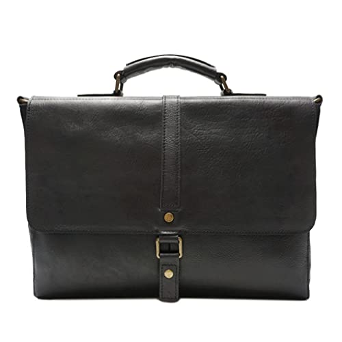 HBJWOV Handbag Leather Vintage Handmade Large Capacity Shoulder Crossbody Bag Oiled Leather Briefcase2