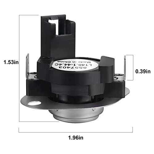 Image of 8557403 Dryer High Limit Thermostat Compatible with Whirl-pool May-tag Ken-more Dryers Replaces WP8557403 AP6013164 PS11746386 1180102 EAP11746386