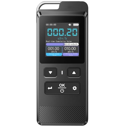 LBOYLOVE Geiger Counter Nuclear Radiation Detector Portable Gamma X-ray Detector with IPS Display Rechargeable Radiation Meter Dosimeter 5 Dosage Units Timing Monitoring and Data Save