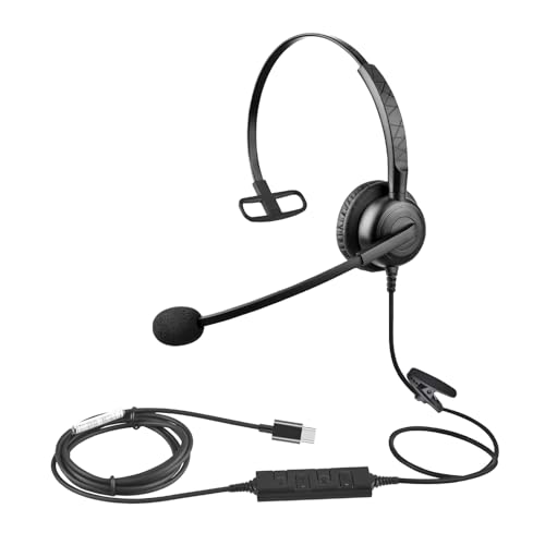 Casque unique USB pour télétravail sur PC portable et reunions claires