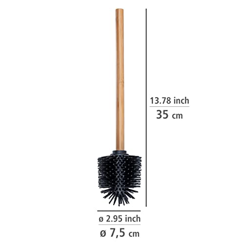 Wenko Silicone Bamboo Handle, Replacement Brush for Toilet Sets Brown, 7,5 x 35 x 7,5 cm (25360100) - Image 4