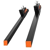 Black Clamp on Pallet Forks, Heavy Duty for Skid Steer & Tractor Loader Material Handling