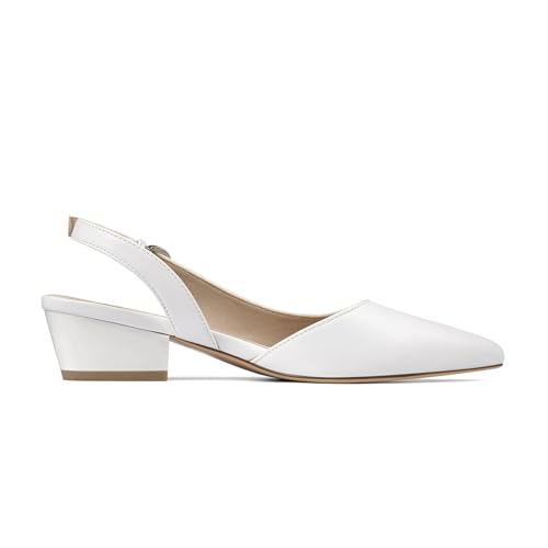 CORNMOOD Womens Pumps Slingback Heels for Women Block Low Heel Flats Dress Shoes with Strap3