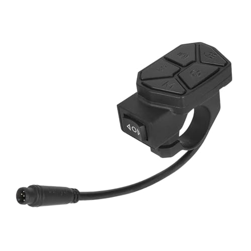 Fiocias Botón de Control para Bicicleta, Interruptor Multifunción Eléctrico, Luz Intermitente para Manillar, Resistente Al Agua, Compacto Y Potente para El Co