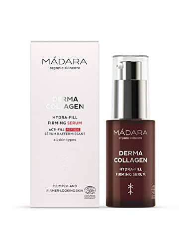 MADARA Organic Skin Care | Derma Collagen Hydra-Fill Firming Serum – Sérum antienvejecimiento de péptidos y ácido hialurónico para la firmeza y elasticidad de la piel, 30 ml