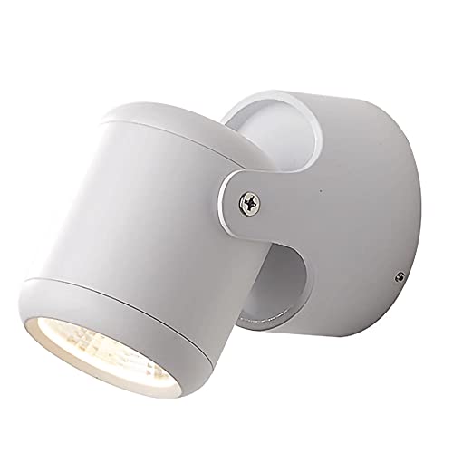 Foco LED, lámpara de pared de un solo cabezal LED de 9 W, apliques de iluminación de cocina, cabezal ajustable a 270°, bañadores de pared para murales, dormitorios, pasillos (luz blanca cálida)