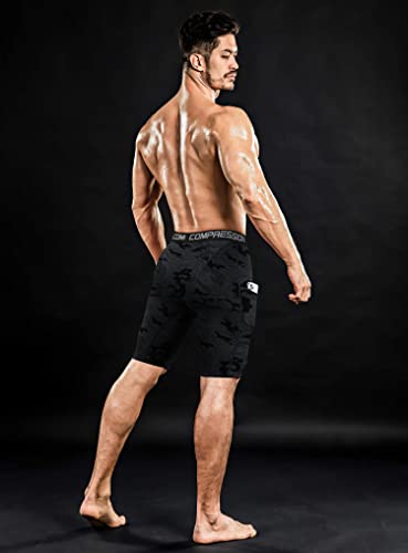 Image of Men's Compression Shorts Underwear, Athletic Workout Base Layer, 4-Way Stretch Moisture-Wicking for Running, Gym, 3 or 5 Pack