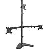 VIVO Triple LCD LED Computer Monitor Desk Stand, Free Standing Heavy Duty Fully Adjustable Mount for 3 Screens up to 30 inches STAND-V003E