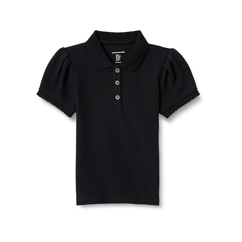 Amazon Essentials Girls Uniform Pique Polo Shirt Black X-Small