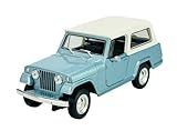 Escala 1:24 Welly 1967 Jeep Commando Station Wagon Azul 1/24 Die Cast Nuevo en caja Metal Modelo Coche