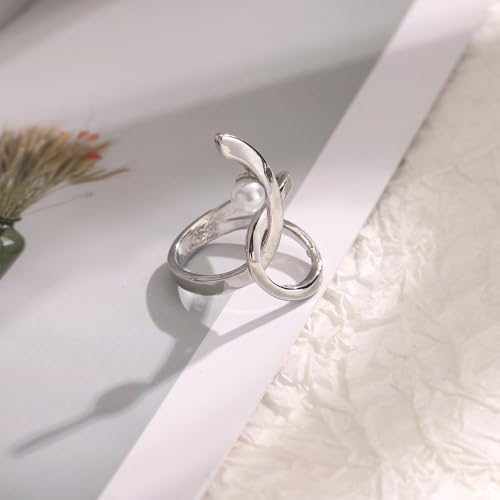 Image of Abstract Snake Silk Scarf Ring Brooch for Women Crescent Moon Ball Shawl Scarves Buckle Wrap Clasp Clip Rings Brooches Fashion Dress Accessories Jewelry