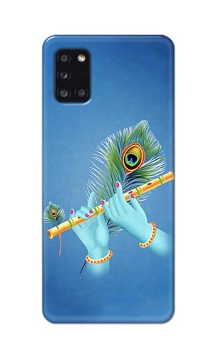 Image of PRINTFIDAA Printed Hard Back Cover Case for Samsung Galaxy A31 Back Cover (Flute in Krishna Hands) -112