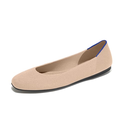 Rothy's The Square Women's Slip-On Shoes, Squared-Toe Flats, Made from Recycled Plastic Bottles & Machine Washable