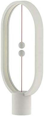 ALLOCACOC Heng Balance lamp - Ellipse Magnetic mid-air Switch USB Powered LED lamp, Warm Eye-Care LED Lamp, Night Lamp, Table Lamp, Decoration for Bedroom, Living Room, Dining Room and Office (White)