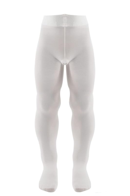 AQUILONE Collant Microfibra 50 Denari, Calze Neonato Elasticizzate Unisex Morbide e Coprenti, per Cerimonia, Made in Italy - 2 Paia (Bianco, 0-6)