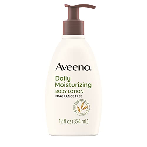 Image of Aveeno Daily Moisturizing Body Lotion with Soothing Oat and Rich Emollients to Nourish Dry Skin, Fragrance-Free, 12 Fl Oz (Pack of 6)