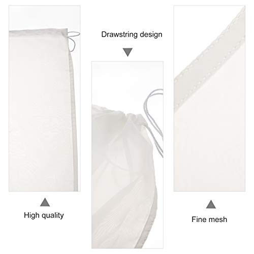 Hemoton 4 peças de saco de leite de nozes de malha fina de nylon com coador para amêndoa, coco, iogu