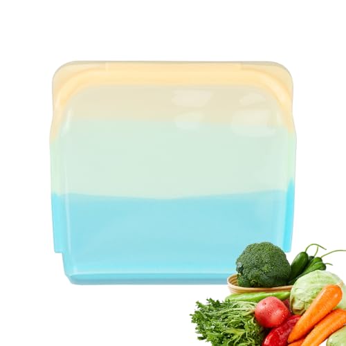 Bolsas de Conservación de Alimentos de Silicona - Conservación de Alimentos y Organización Hogar | Envases transparentes gruesos Lavables Lavables para Cereales Sandwich Bocadillo