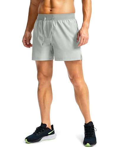 Image of Soothfeel Men's Running Shorts with Zipper Pockets 9 inch / 7 inch / 5 inch Quick Dry Eight Basketball Gym Workout Athletic Shorts