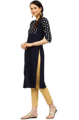 Image of ALC Creation Women's Crepe Printed Straight Kurti