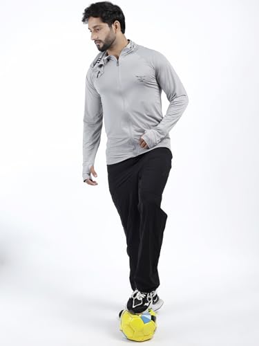 Image of Diamond Fashion Men's Gym Hoodie Jacket | Lightweight Stretchable Activewear for Workout, Running & Fitness | Quick Dry Full Zip Sports Hoodie for Men