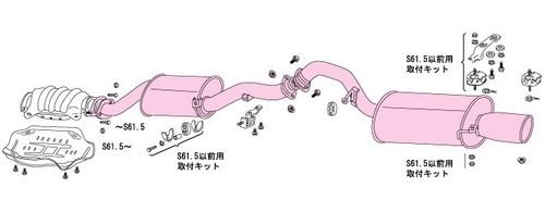 フジツボ ( FUJITSUBO ) マフラー【 Legalis R 】日産 スカイライン ターボ R31系 770-15052