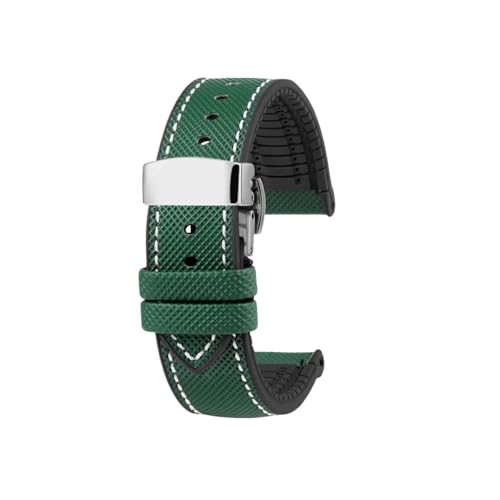 uCgO IK IWC }[NΉ iC CG[ o[{g EHb`Xgbv 20mm 22mm 23 24mm Xgbv Y h Xgoh EHb`oh(Green White silver B,24mm)