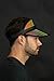 Nicky Bigs Novelties Clear Holographic Iridescent Mirrored Metallic Colored Plastic Sun Visor Tennis Beach Vegas Dealer Golf Hat, Oil Slick