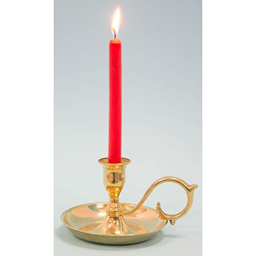 Bugia portacandela in ottone lucido Stile Francese