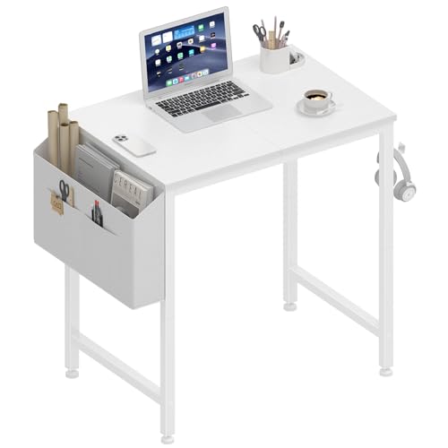 Lufeiya Small White Desk for Small Spaces, 24 Inch Kids