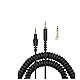 Taoricen Ersatz-Audiokabel für Pioneer DJ HDJ-CUE1 HDJ-CUE1BT HDJ-X5 HDJ-X7 HDJ-S7 Kopfhörer, Einziehbar Federkabel, mit 6,35-mm-Adapter (2,5 m)