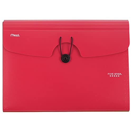 Five Star 6-Pocket Expanding File Organizer, Plastic Expandable Letter Size File Folders with Pockets, Home Office Supplies, for Receipts, Bills, Documents, Assorted, 1 Count (35552)