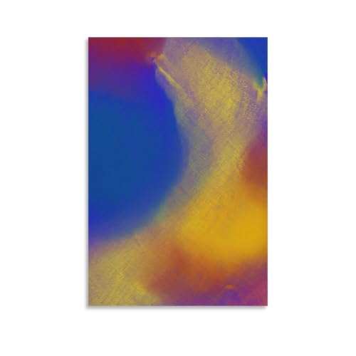Poster abstrait coloré sur toile 40x60 cm pour décoration murale moderne sans cadre