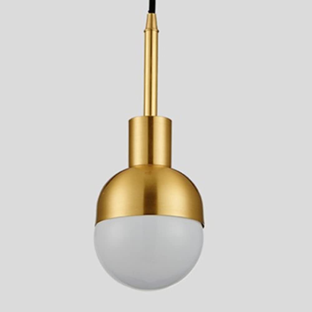 Lampa sufitowa LED, szklany klosz, złoty żyrandol w stylu połowy wieku, nowoczesny i industrialny vintage
