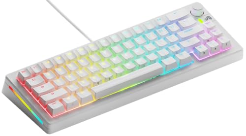 Glorious Gaming GMMK 3 : Clavier mécanique gaming 65% blanc, joints modulaires, hot-swap 3-5 broches, touches PBT doubleshot, plaque alu. Design compact et personnalisable. Disposition anglaise QWERTY